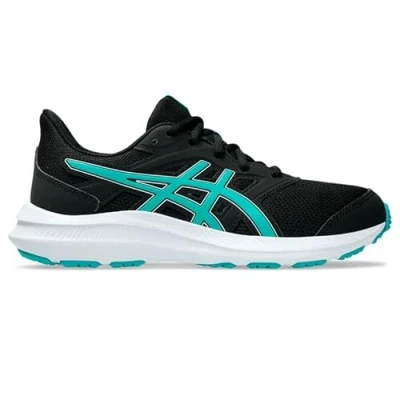 Afbeelding van Asics JOLT 4 GS Unisex Hardloopschoenen voor op de weg kinderen, Maat: 36, Black/wave teal Textiel/ synthetisch