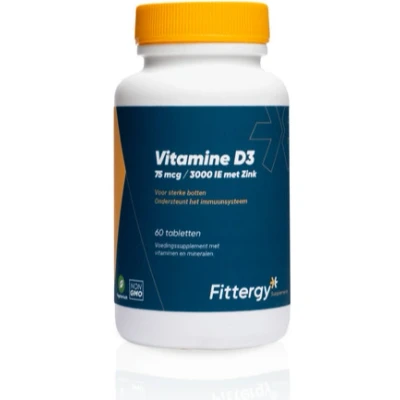 Afbeelding van Fittergy Vitamine D3 75mcg met Zink