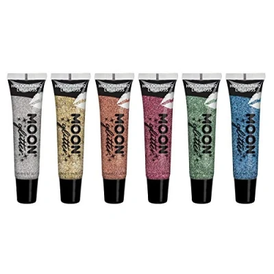 Afbeelding van Moon Glitter Holografische Lipgloss 15ml (Set van 6)