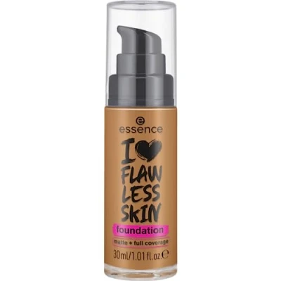 Afbeelding van Essence I LOVE FLAWLESS Skin Foundation, nr. 130, transparant, langdurig, matterend, direct resultaat, mat, veganistisch, olievrij, UVA en UVB filter + SPF 20, zonder parfum, per stuk verpakt (30 ml)