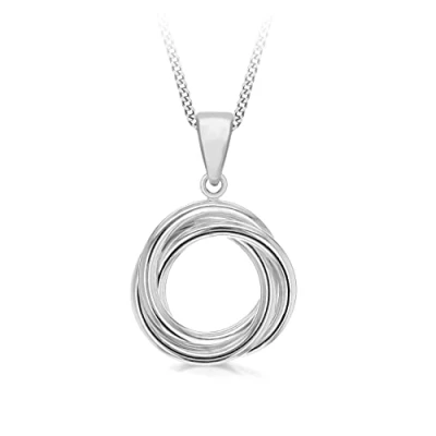 Afbeelding van Tuscany Silver Roloketting met hanger, sterling zilver, drievoudig 46 cm Voor Dames