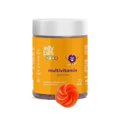 Afbeelding van Jelly Pills® Multivitamine &amp; Mineralen Kids Gummies 70 Vegan Aardbeiensmaak Geen Toegevoegde Suikers A, B, C, D, E, Biotine, Zink, Foliumzuur Meer