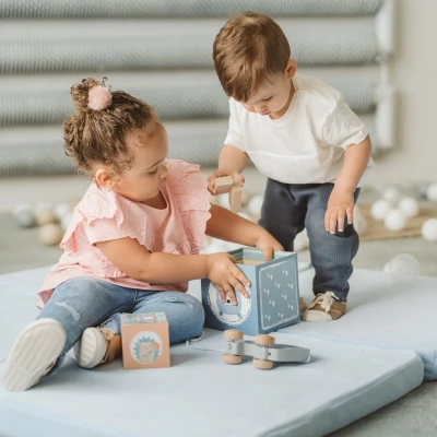Afbeelding van Speelmat Vierkant Donker Blauw
