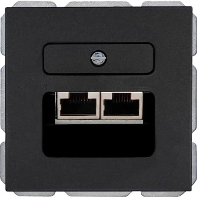 Afbeelding van Kopp Athenis UAE stopcontact, zwart, mat oppervlak, 920150085