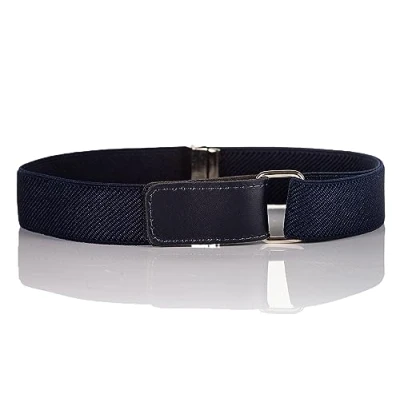 Afbeelding van Olata Elastische Kinderriem Verstelbaar met Klittenbandsluiting, Geschikt voor 0 15 Jaar. Marineblauw (1 6 Jaar)