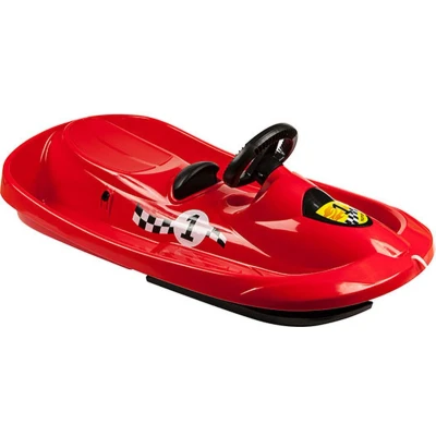 Afbeelding van Hamax Sno Formel Sneeuwracer Rood Slee met Stuur Stuurslee
