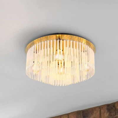 Afbeelding van Globo Gouden plafondlamp Gorley met glas Ø 50cm 15698D1M