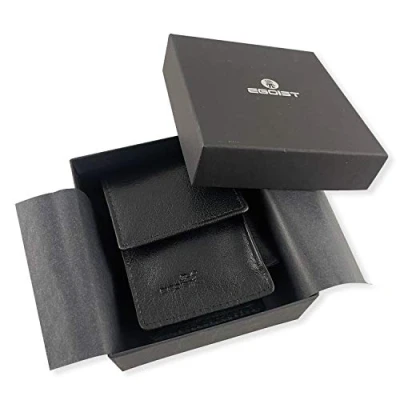 Afbeelding van Egoist Sigarettenetui van hoogwaardig leer, sigarettendoosje, doos, zwart, 12 cm, sigaret etui