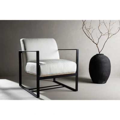Afbeelding van Svea Fino fauteuil linnen off white Stof