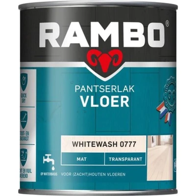 Afbeelding van Rambo Pantserlak Vloer Transparant Mat Lak 750 ml 0777 Whitewash