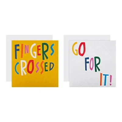 Afbeelding van Hallmark Good Luck Cards Pack van 10 in 2 heldere ontwerpen