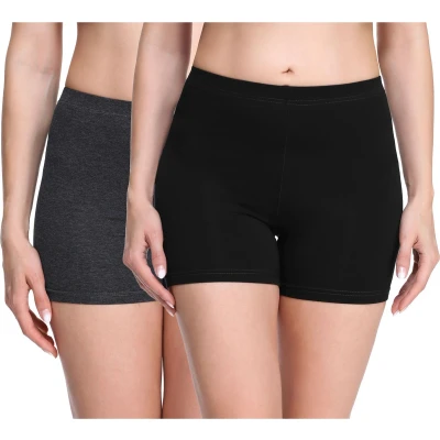 Afbeelding van Merry Style Dames Leggings Shorts Korte Viscose Wielershorts 2Pack MS MS10 283 LE 2P Zwart/Donkermelee (2Pack) S