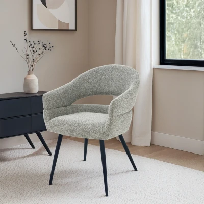 Afbeelding van Livingfurn Megan eetkamerstoel taupe Stof