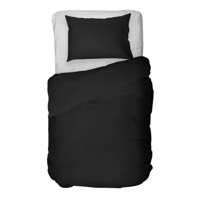 Afbeelding van Kayori dekbedovertrek Kiso Tencel Zwart 140/200 220 + 1 sloop 140/220 (Kleur: Zwart)