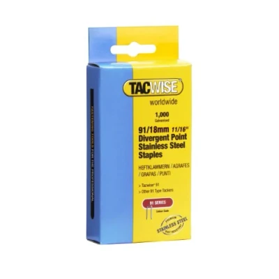 Afbeelding van Tacwise nieten voor tacker Type 91 18 mm RVS 1000 stuks