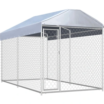 Afbeelding van vidaXL Hondenkennel voor buiten met dak 382x192x225 m