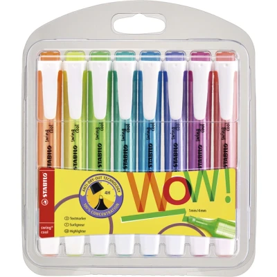 Afbeelding van Markeerstift STABILO Swing cool 275/8 Wow assorti etui à 8 stuks