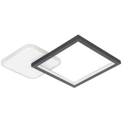 Afbeelding van EGLO Gafares Plafondlamp LED 33 cm Zwart/Wit Dimbaar