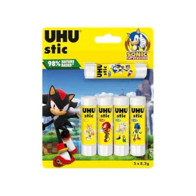 Afbeelding van UHU 7004784 5 x 8,2G stic, kunststof, geel, 8,2 g, getallen