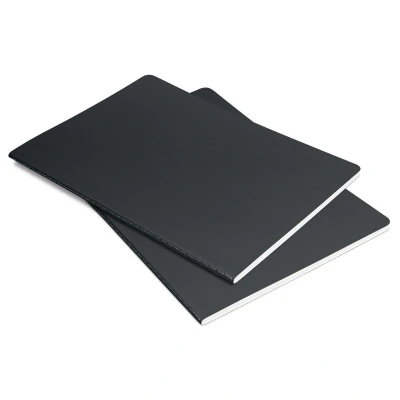 Afbeelding van 2x Notitieschrift Linescape Neo A5 2st.d.grijs/l.grijs lijn 68 pag 80g