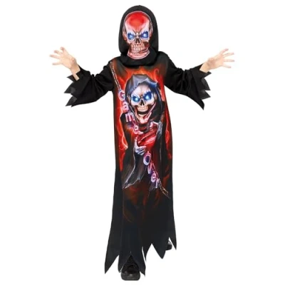 Afbeelding van Amscan 9911992 Jongens Gaming Reaper Halloween Kostuum 8 10 jaar