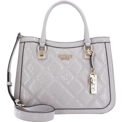 Afbeelding van GUESS Handtas Schoudertas Caddie Girlfriend Satchel Taupe Grijs