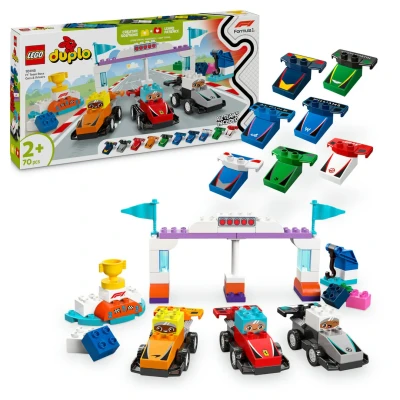 Afbeelding van LEGO DUPLO Stad F1® team racewagens en coureurs 10445