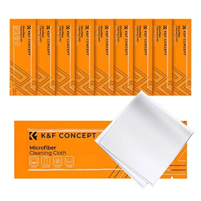 Afbeelding van K&amp;F Concept microfiber poetsdoek, poetsdoekenset voor camera, lens, filter, bril, display, smartphones, tablet, 10 stuks 15 * 15cm enkele vacuümverpakking
