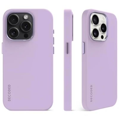Afbeelding van Apple iPhone 15 Pro Max MagSafe Hoesje Siliconen en TPU (zacht) Decoded Softcase/Backcover Paars Telefoonhoesje