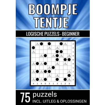 Afbeelding van Boompje Tentje Logische Puzzels Beginner 75 Puzzels, Incl. Uitleg &amp; Oplossingen
