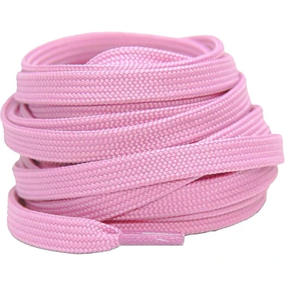 Afbeelding van Platte schoenveters 8mm polyester Oudroze 150cm