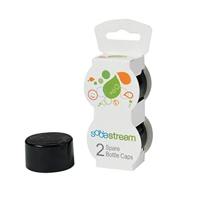 Afbeelding van sodastream Flessendoppen, zwart, verpakking van 2 stuks