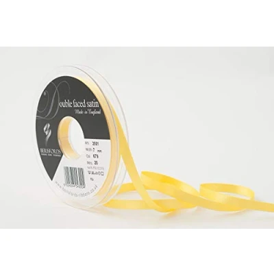 Afbeelding van Berisfords 3501 Satijnen lint 7 mm geel 679 10,5 x 1,4 cm Double Face Poly lint,