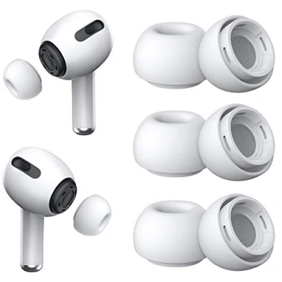 Afbeelding van [3 paar] Vervangende oordopjes voor Airpods Pro en 2e generatie met ruisonderdrukkingsgat, siliconen draagbare opbergdoos passen in de oplaadcase (medium)