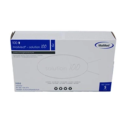 Afbeelding van Maimed Solution 100 nitril handschoenen S Blauw stuks CAT III