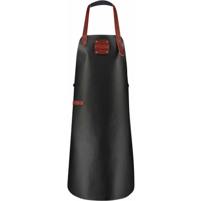 Afbeelding van Witloft leren schort classic xxl zwart/cognac