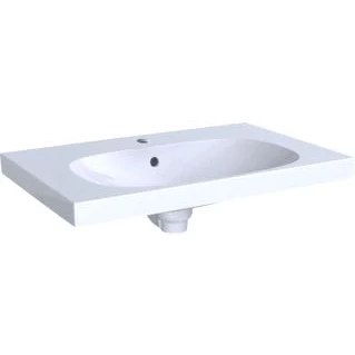 Afbeelding van Geberit Acanto meubelwastafel met aflegvlak wit (75 x 48,2 cm) 1