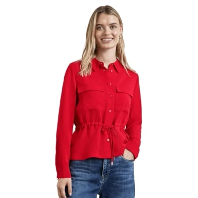 Afbeelding van STREET ONE Blouse met trekkoord, rood, 38