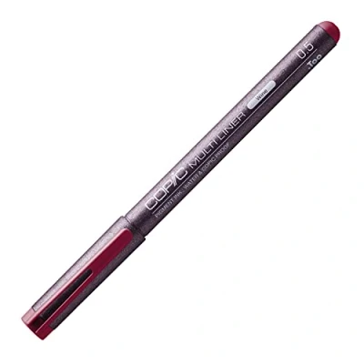 Afbeelding van Copic Multiliner wijn 0,5 mm, tekenpen met water en alcoholbestendige pigmentinkt in wijnrood, professionele fineliner voor schetsen, illustraties contouren