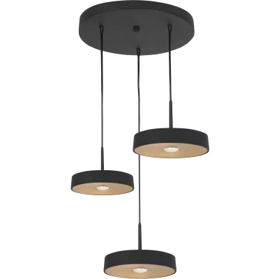 Afbeelding van Highlight Bright Hanglamp Zwart / Goud H570301