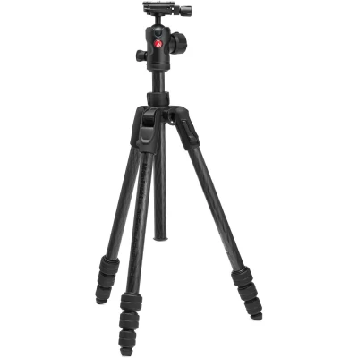 Afbeelding van Manfrotto Befree Advanced AS, camerastatief, draaislot, compatibel met Arca Swiss, draagbaar, compact reisstatief, balkop, koolstofstatief voor DSLR, spiegelloze camera accessoires