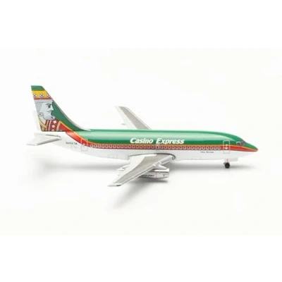 Afbeelding van Herpa Modelvliegtuig Casino Express Boeing 737 200 &quot;King of Diamonds&quot; miniatuur op schaal 1:500, verzamelstuk, model zonder standaard, metaal