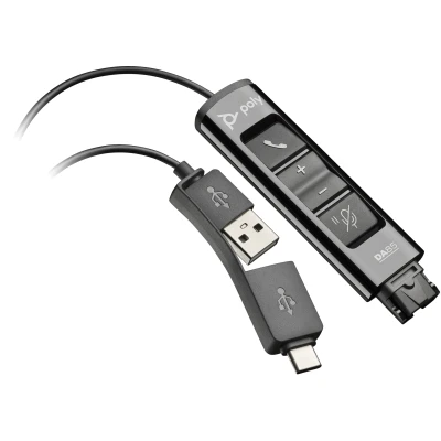 Afbeelding van Randapparaten: Headsets: POLY DA85 USB to QD Black adapter TAA Interface