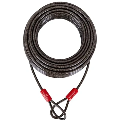Afbeelding van Everest Fitness Universele luskabel, 2m, 0,76m, 5m, 10m, 20m, staalkabel met kunststof ommanteld, stalen kabel, fiets, perfect als kabelslot en fietsslot, robuuste veiligheidskabel… 10.0 Meter