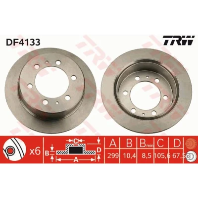 Afbeelding van Trw Remschijf DF4133