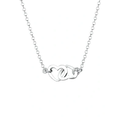 Afbeelding van Elli Basic Hearts Ketting, Dames, Maat: 45, Silberfarben