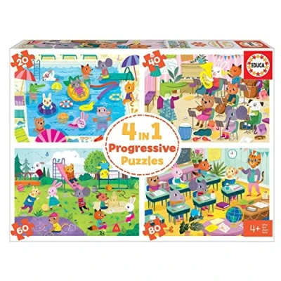 Afbeelding van EDUCA puzzel 20,40,60, 80 stuks naar school