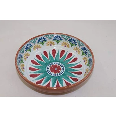 Afbeelding van APS 84689 schaal &quot;Arabesque&quot;, melamine 20,5 cm diameter, hoogte 5,5 cm, interieurdecoratie: Spaans design, buitendecoratie: terracotta look, 1,1 liter