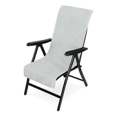 Afbeelding van JEMIDI badstof overtrek voor tuinstoelen Handdoek 100% katoen tuin of campingstoeltjes 130 x 60 cm