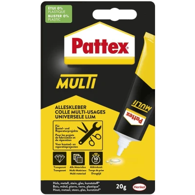 Afbeelding van Alleslijm Pattex Multi tube 20gram op blister 1 stuk 6 stuks